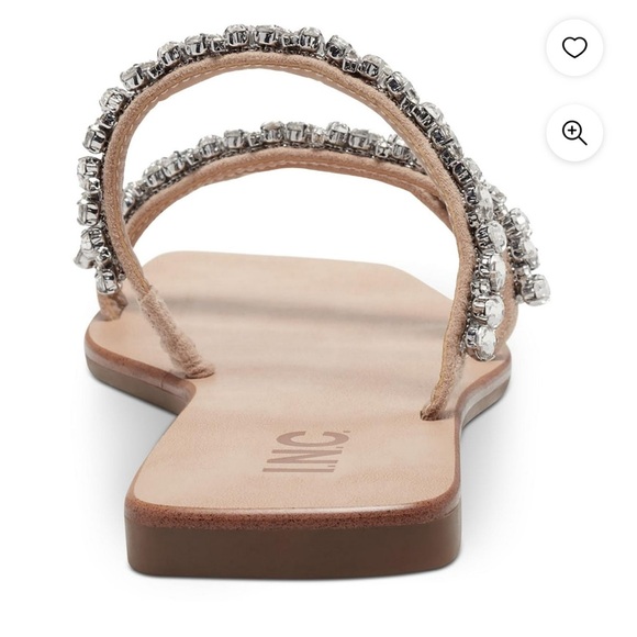 INC Womens‎ Pommona Rhinestone Slip On Slide Sandals Sz 10 - Picture 6 of 6